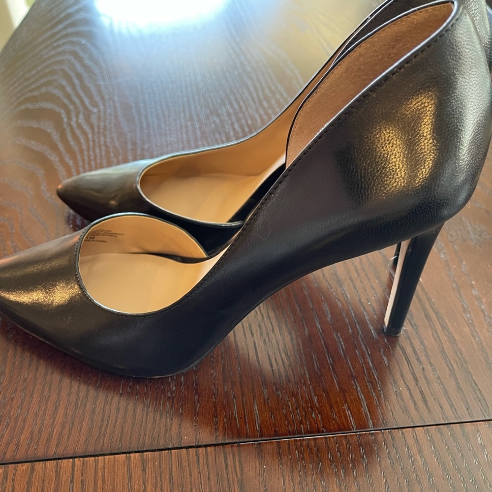Elegant Black Leather Women's 4” Heels